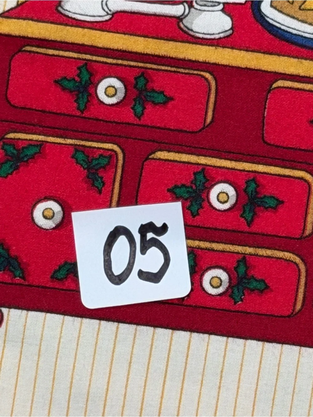 Santas' in the Kitchen Holiday Cotton Panel - Red & Green Bears
